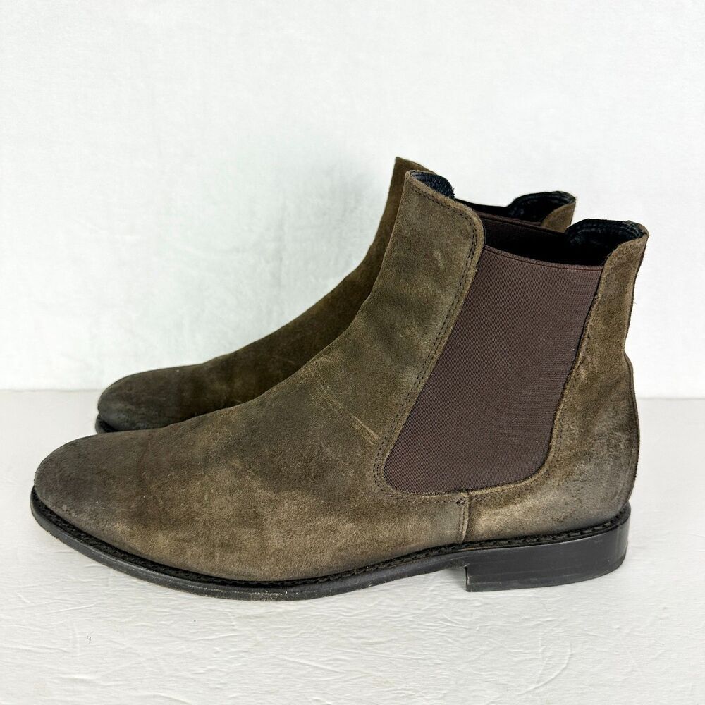 Thursday Boot Company Mens Cavalier Chelsea Boot Size 11.5 Suede Leather Brown